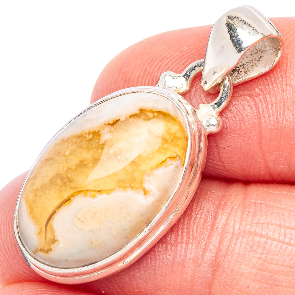 Rare Mexican Fire Opal Pendant 1 1/4" (925 Sterling Silver) P44223