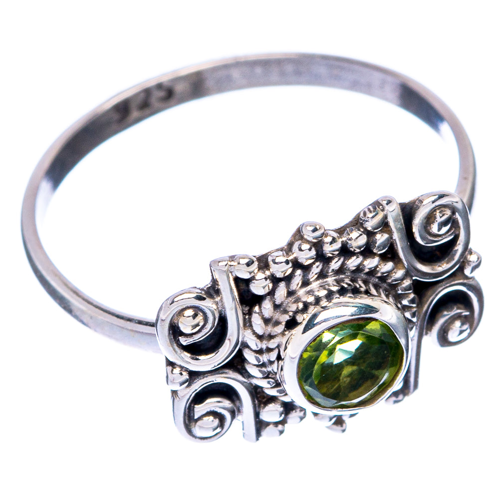 Peridot Dainty Ring Size 6 (925 Sterling Silver) R145084