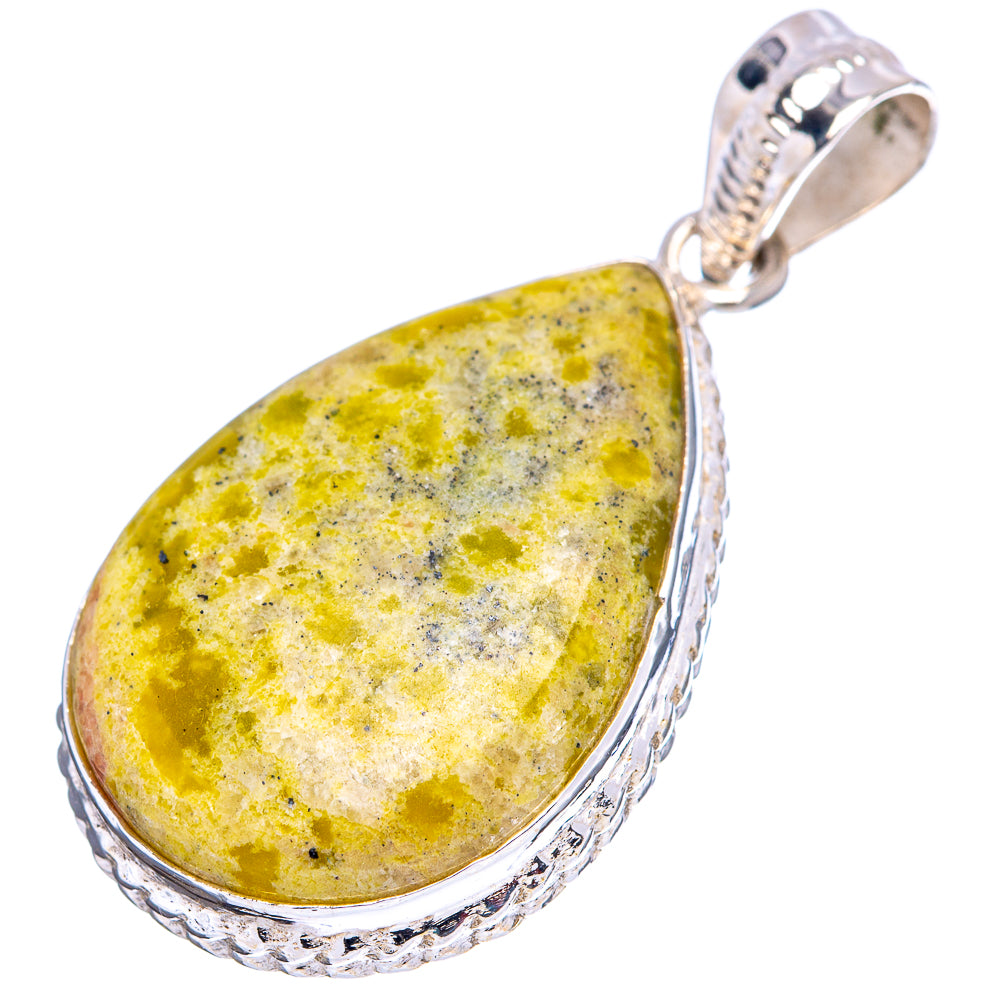 Lizardite Pendant 1 5/8" (.925 Sterling Silver)