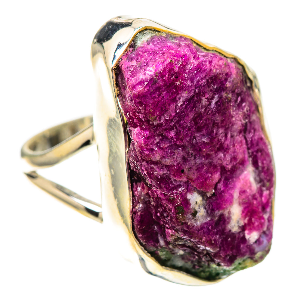 Large Rough Ruby Zoisite Ring Size 9 (925 Sterling Silver) RING137942