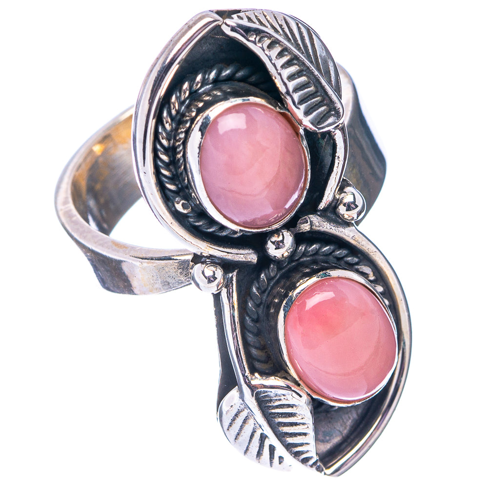 Exclusive Pink Opal Ring Size 8 Adjustable (.925 Sterling Silver)