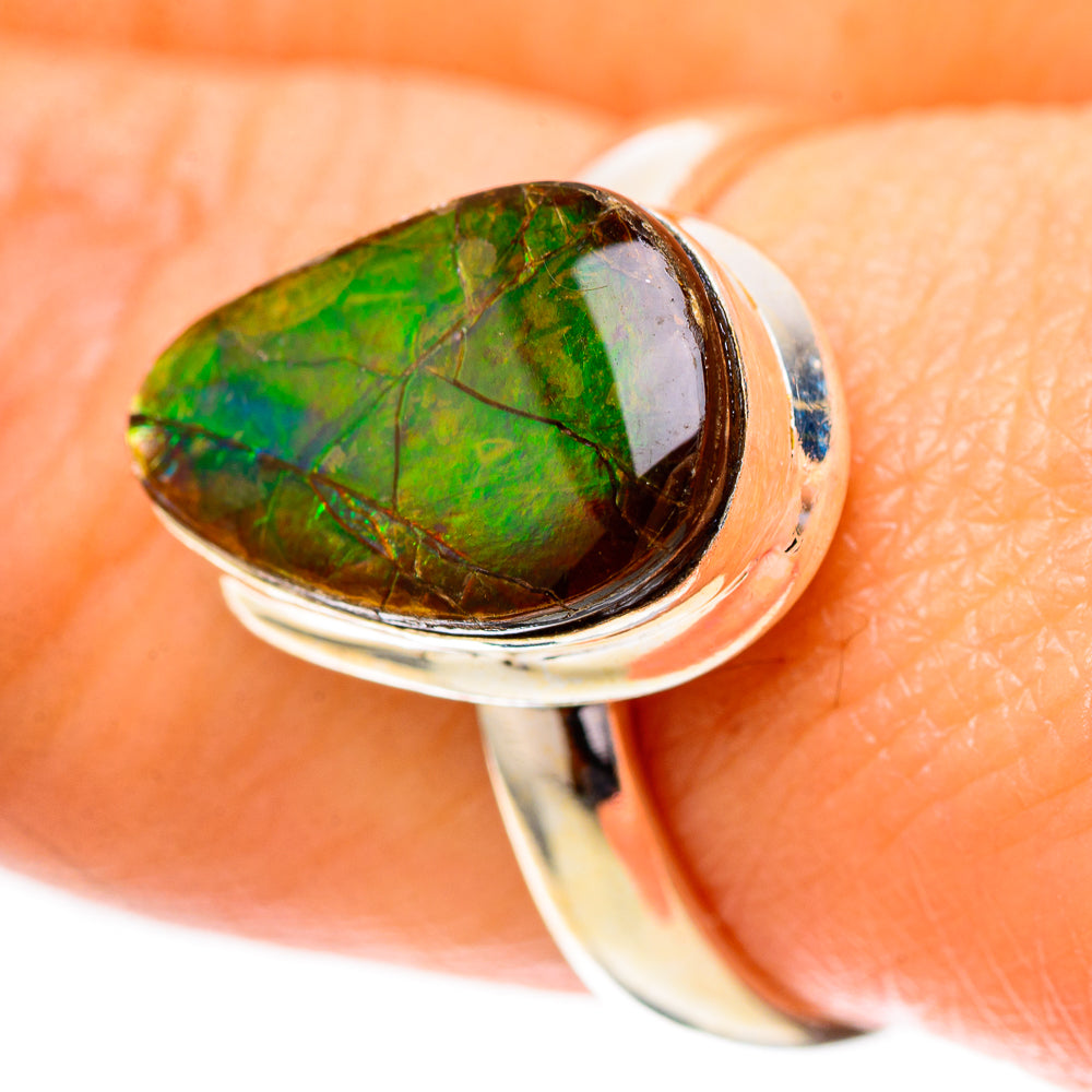 Canadian Ammolite Ring Size 8.25 (925 Sterling Silver) RING139771