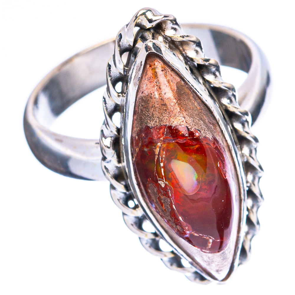 Rare Mexican Fire Opal Ring Size 6 (925 Sterling Silver) R5060