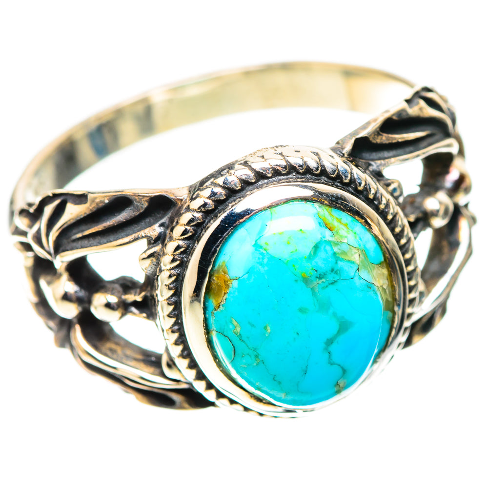 Blue Copper Composite Turquoise Ring Size 10 (925 Sterling Silver) RING138558