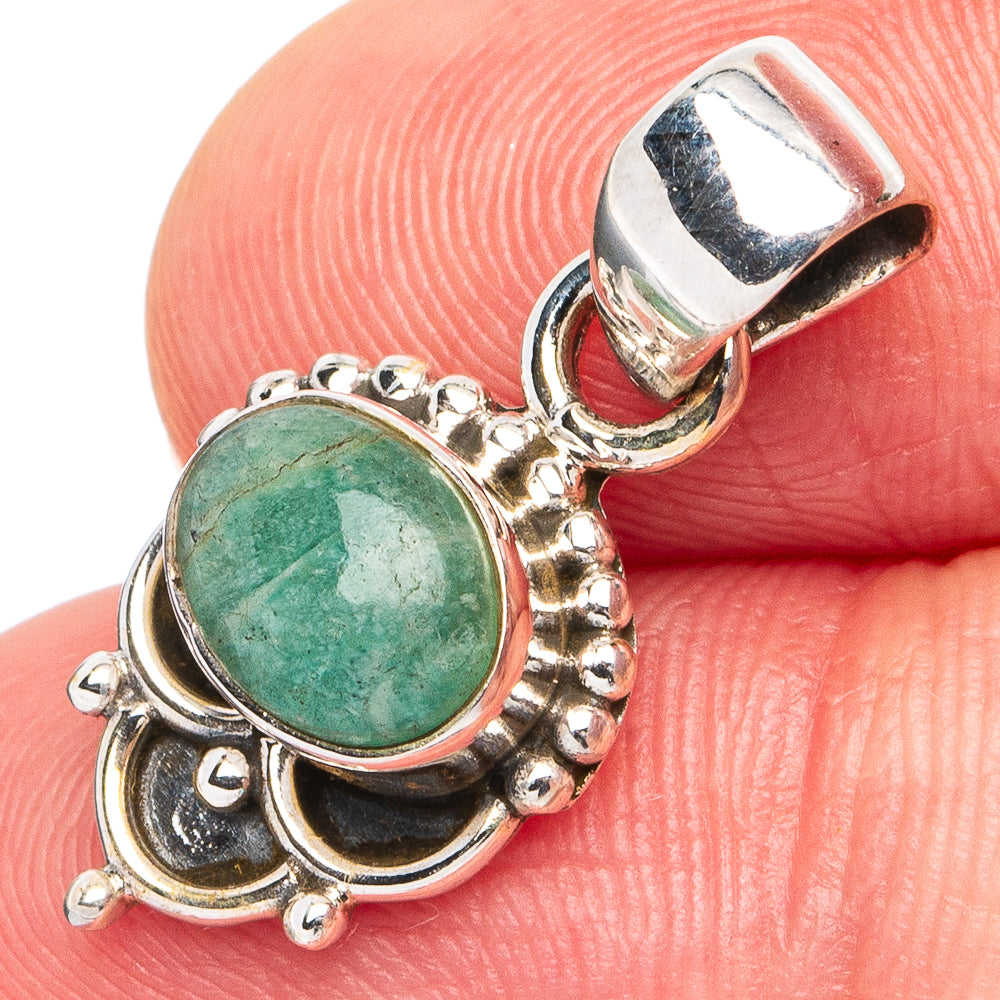 Amazonite Pendant 1" (925 Sterling Silver) P45566