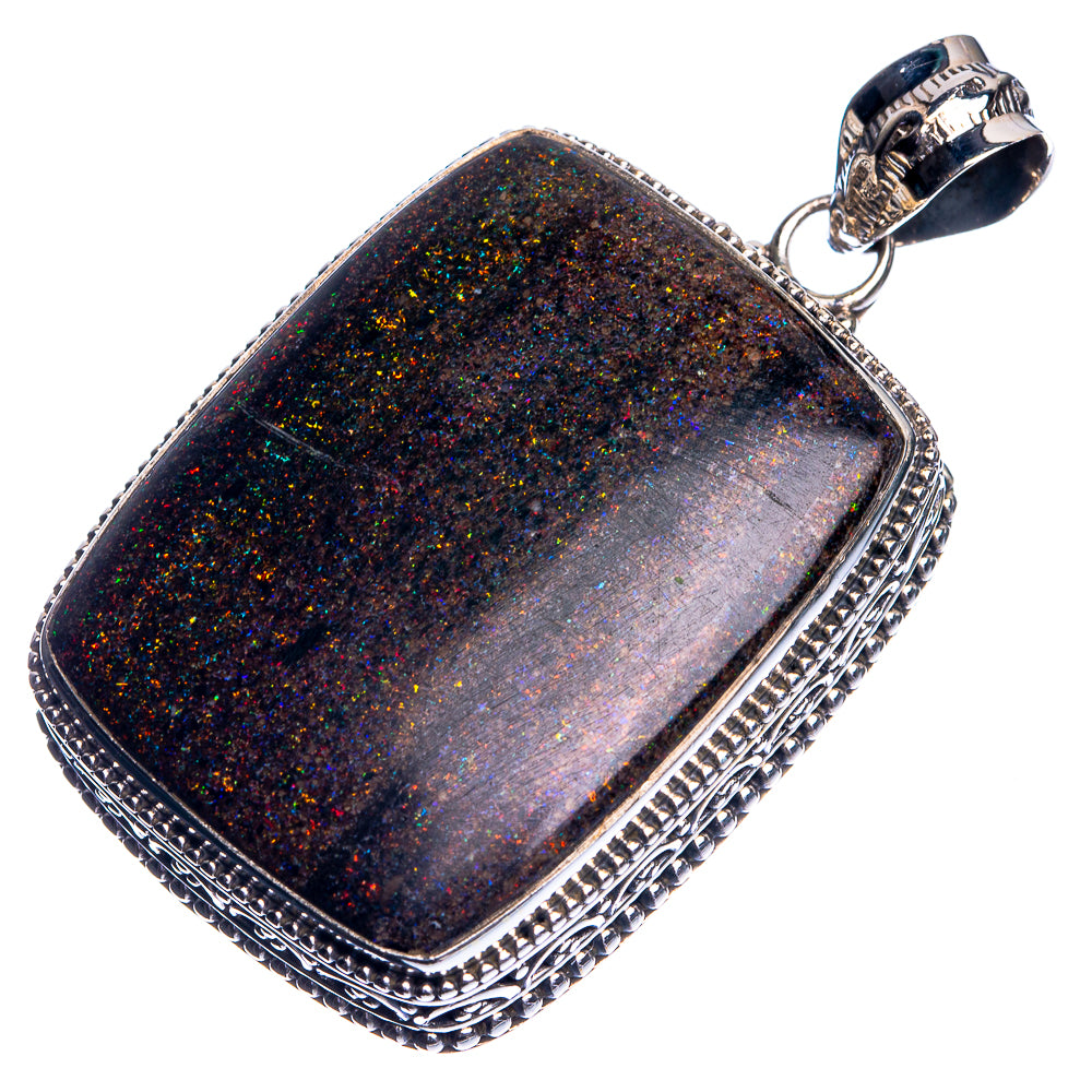 Andamooka Opal 925 Sterling Silver Pendant 1 7/8"