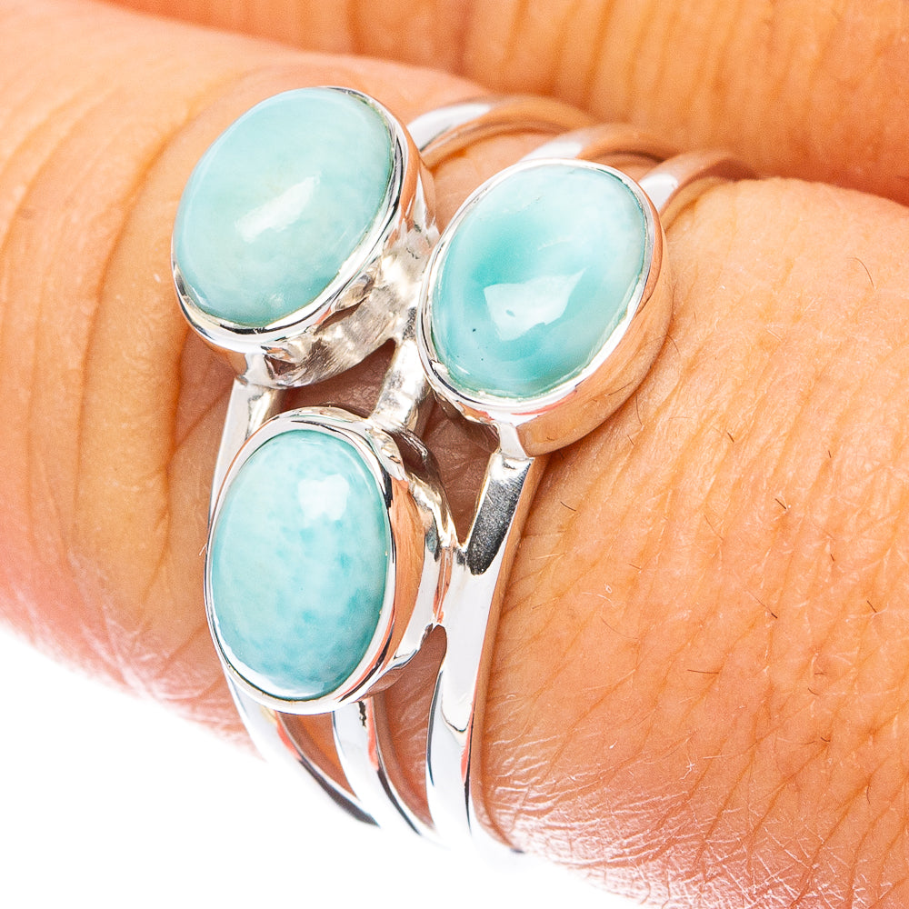 Premium Larimar Ring Size 7.75 (925 Sterling Silver) RING7708