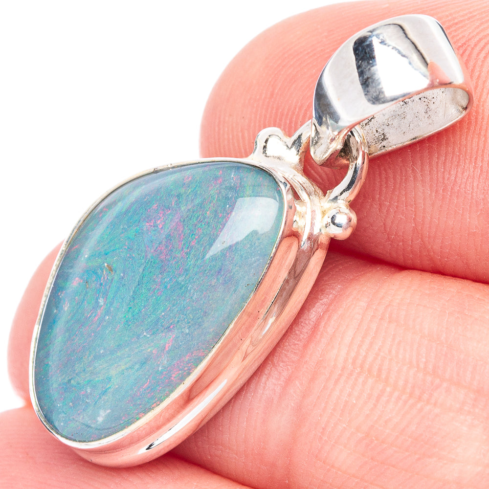 Rare Triplet Opal Pendant 1 1/4" (925 Sterling Silver) P44606