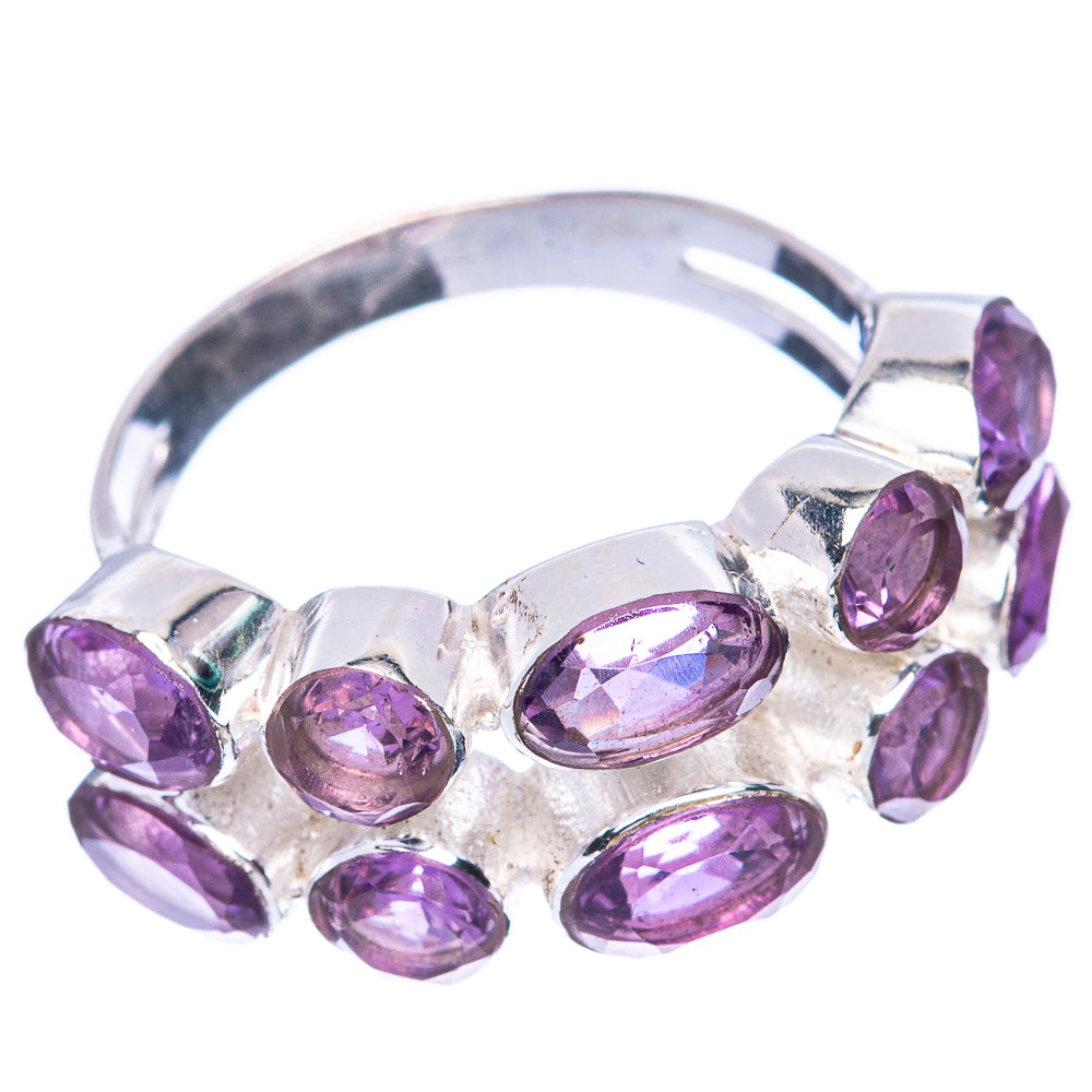 Faceted Amethyst 925 Sterling Silver Ring Size 6.5 (925 Sterling Silver) R5437