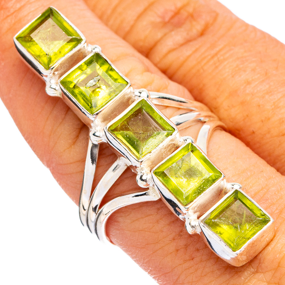 Peridot Ring Size 8.75 (.925 Sterling Silver)