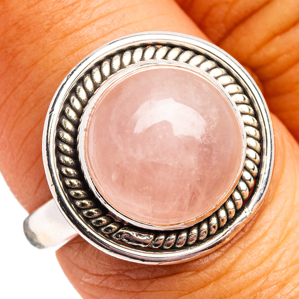 Rose Quartz Ring Size 7 (.925 Sterling Silver)