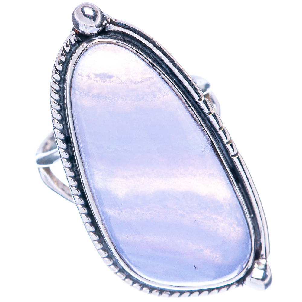 Premium Blue Lace Agate 925 Sterling Silver Ring Size 6 (925 Sterling Silver) R2656