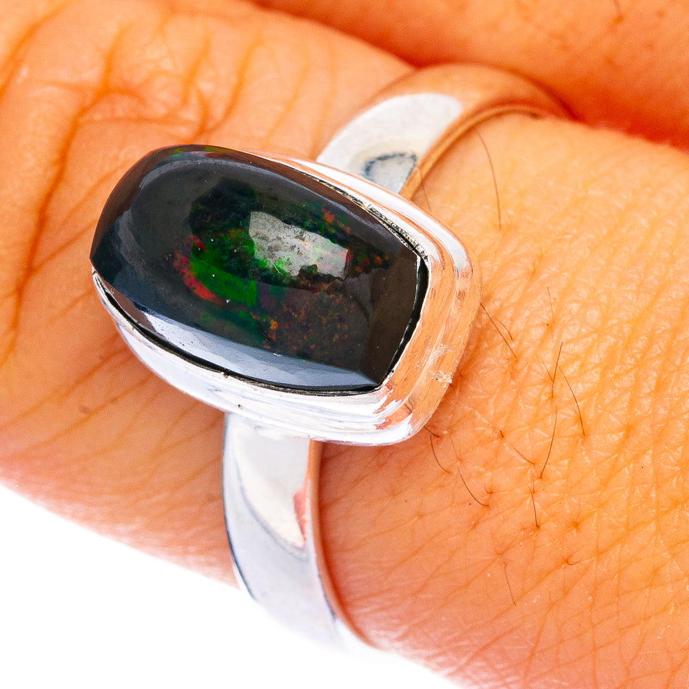 Black Opal Ring Size 9.75 (925 Sterling Silver) R144410