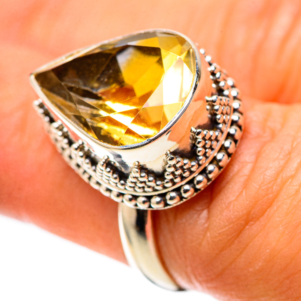 Faceted Citrine Ring Size 6.25 (925 Sterling Silver) RING138459