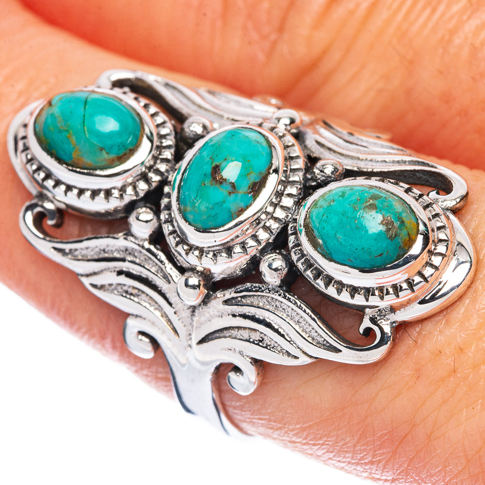 Rare Arizona Turquoise Ring Size 7.75 (925 Sterling Silver) R2867