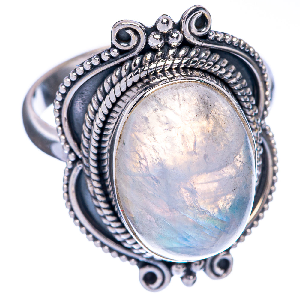 Rainbow Moonstone Ring Size 9.75 (925 Sterling Silver) R144614