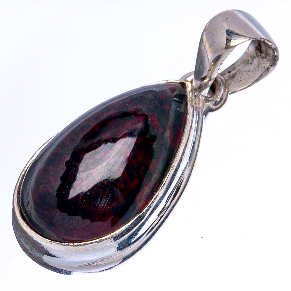 Large Rare Black Opal Pendant 1 1/8" (925 Sterling Silver) P43451