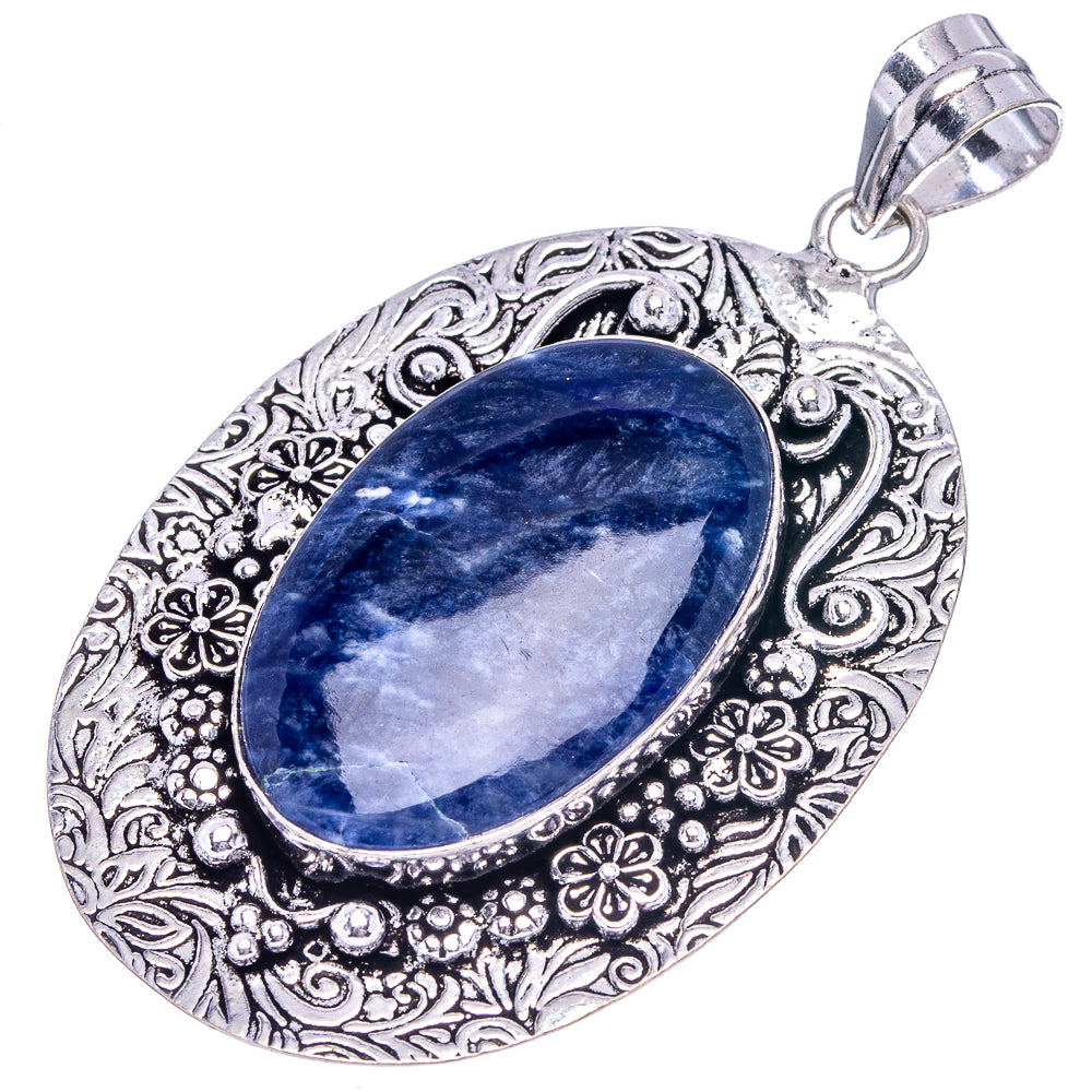 Sodalite Pendant 2 5/8" (German Silver)