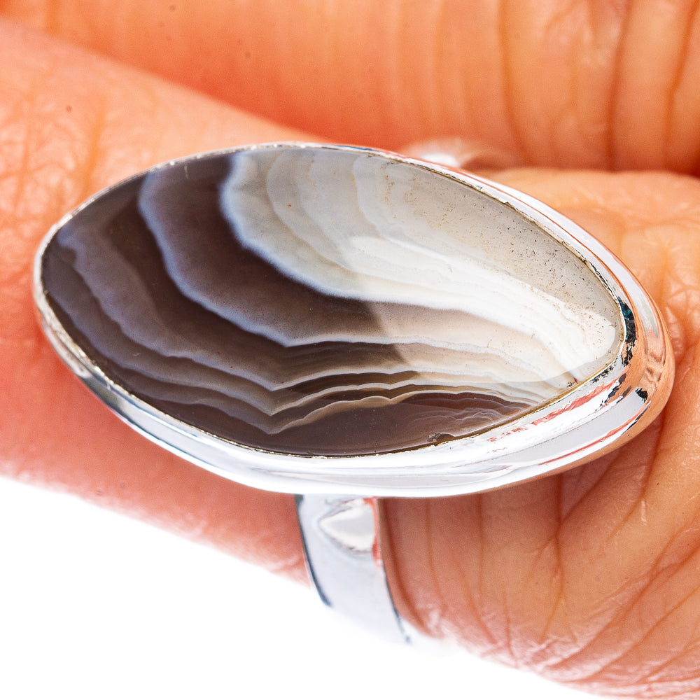Botswana Agate Ring Size 6.25 (925 Sterling Silver) R2881