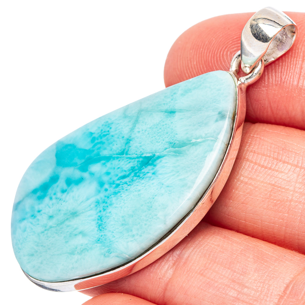Larimar Pendant 1 7/8" (925 Sterling Silver) P43103