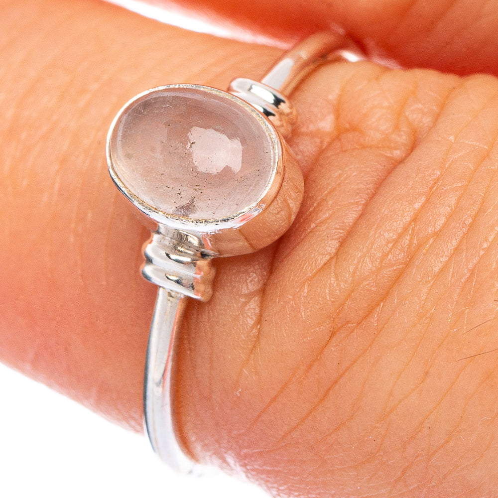 Rose Quartz Dainty Ring Size 6.5 (925 Sterling Silver) R145654