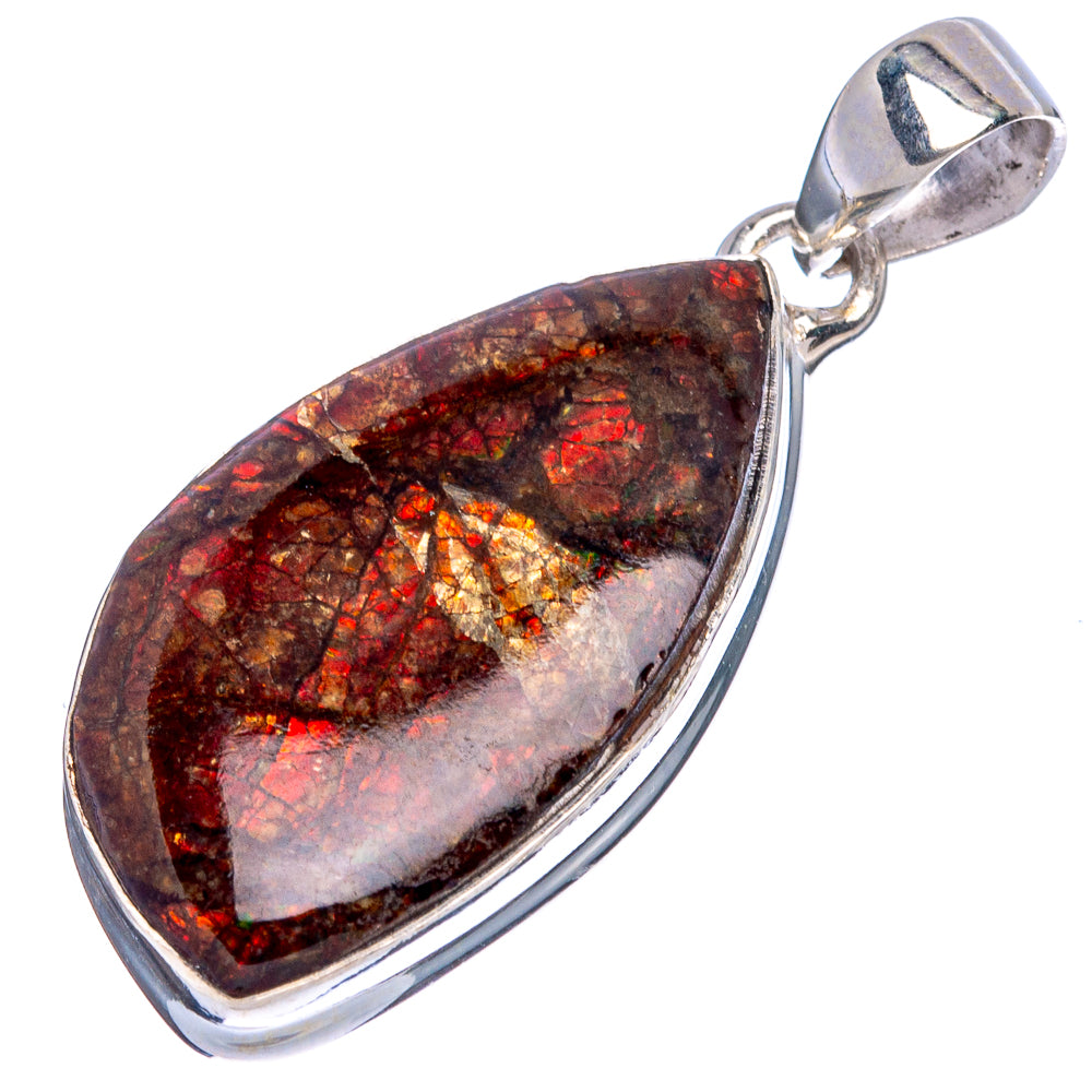 Rare Ammolite Pendant 1 5/8" (925 Sterling Silver) P43460
