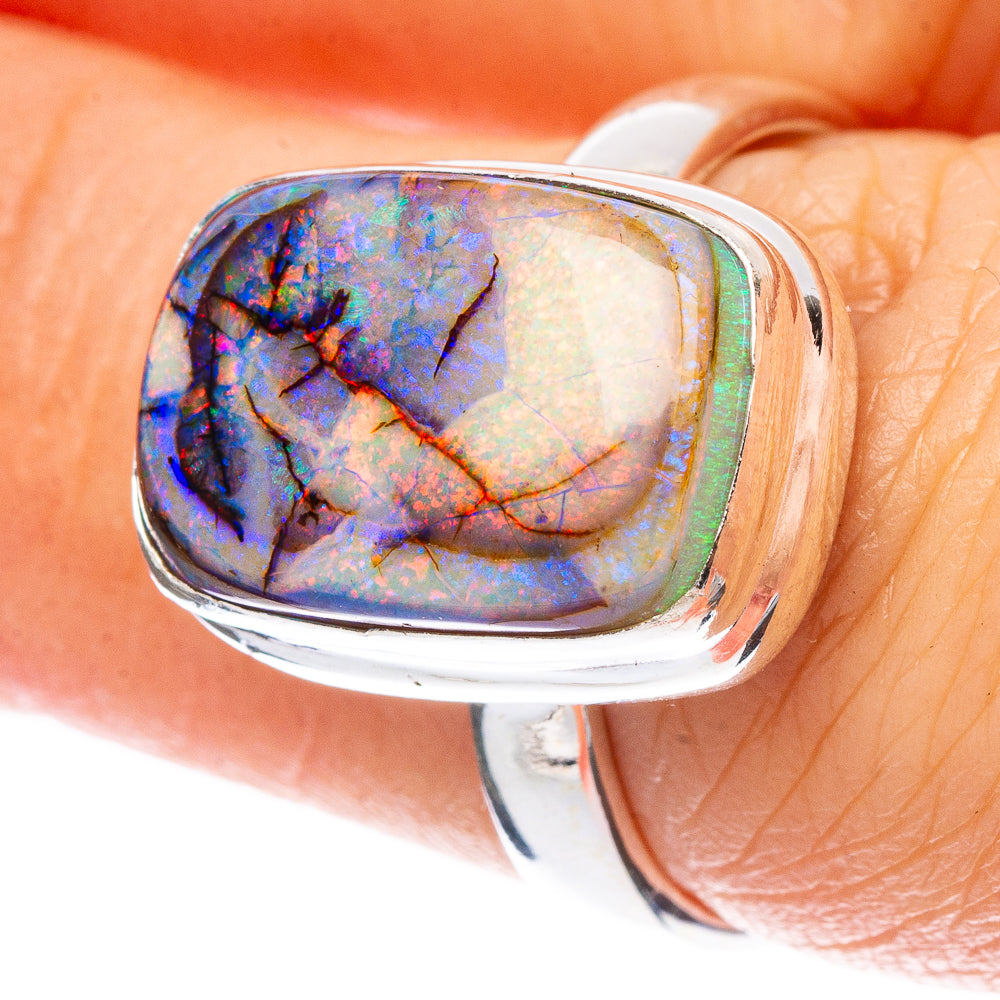 Rare Sterling Opal Ring Size 7.25 (925 Sterling Silver) R2300