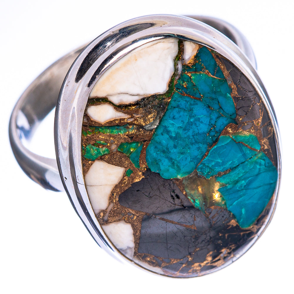 Chrysocolla Howlite Ring Size 9 (925 Sterling Silver) R1360