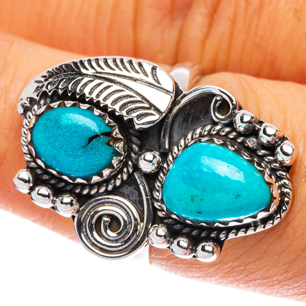 Tibetan Turquoise Ring Size 6.75 (925 Sterling Silver) R146087
