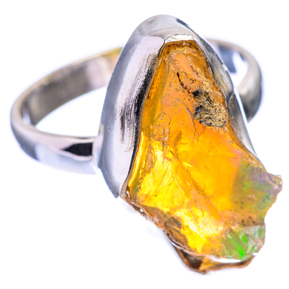 Rough Ethiopian Opal Ring Size 8 (925 Sterling Silver) R140502