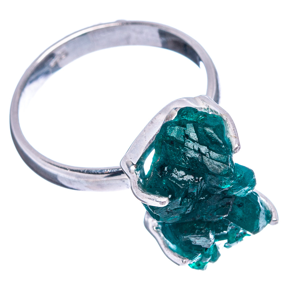 Rare Dioptase Ring Size 5.75 (.925 Sterling Silver)