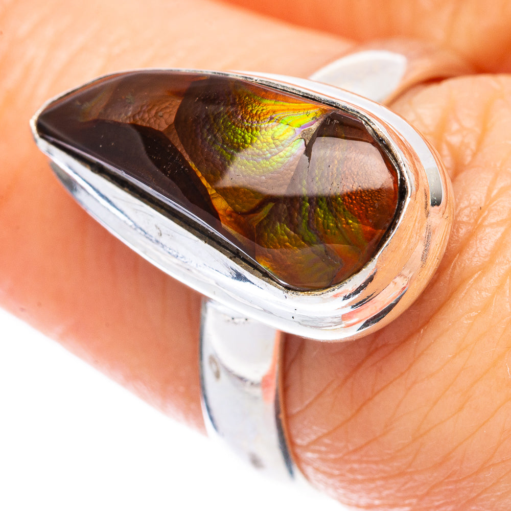 Rare Mexican Fire Agate Ring Size 7.25 (925 Sterling Silver) R2030