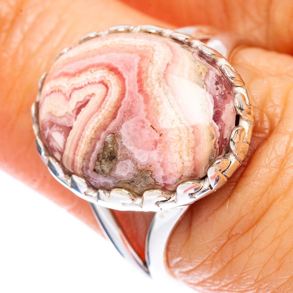Rhodochrosite Ring Size 7.5 (925 Sterling Silver) R1922
