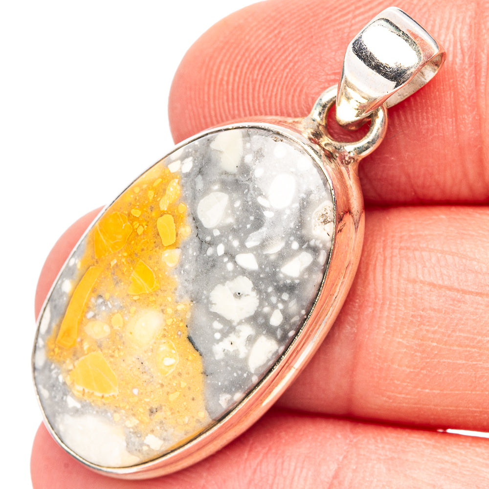 Maligano Jasper Pendant 1 1/2" (.925 Sterling Silver)