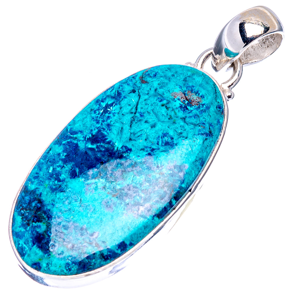 Shattuckite Pendant 1 3/4" (.925 Sterling Silver)