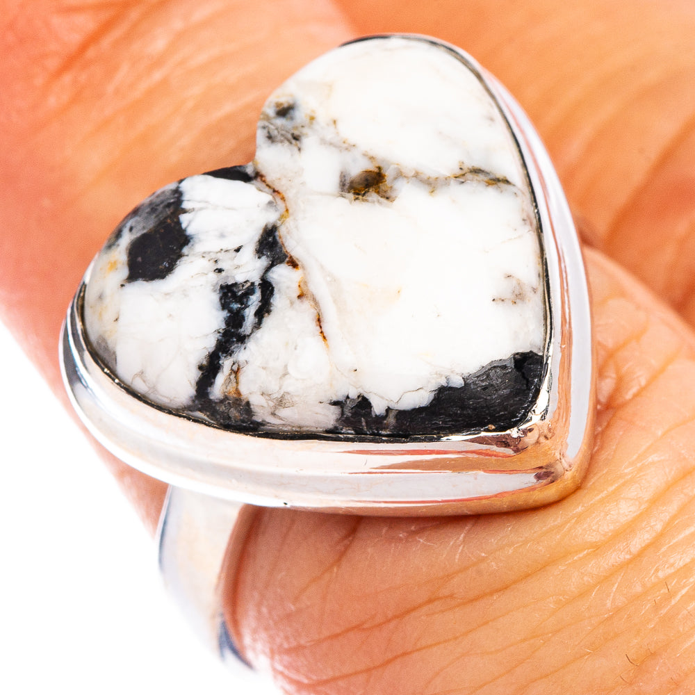 White Buffalo Turquoise Ring Size 6.75 (.925 Sterling Silver)