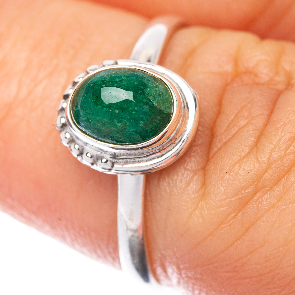 Emerald Dainty Ring Size 7 (925 Sterling Silver) R145206