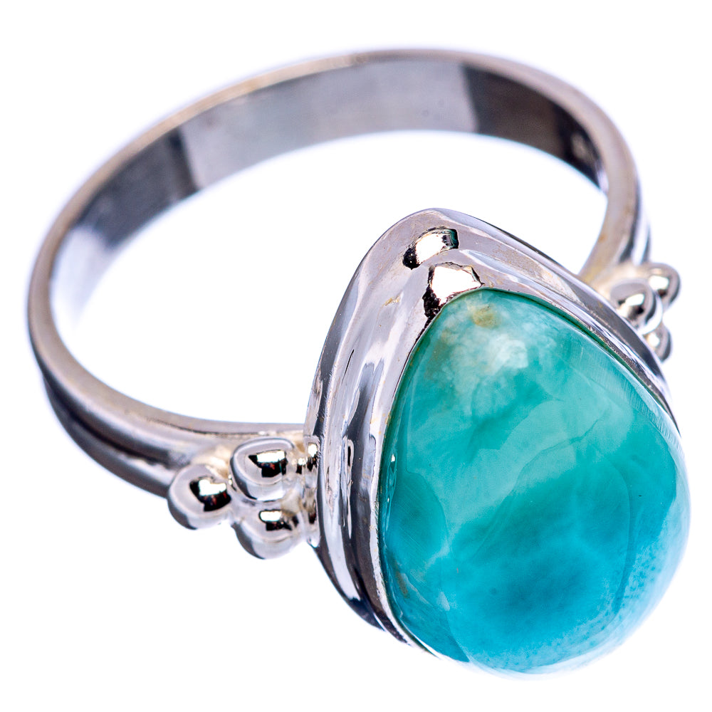 Rare Larimar Ring Size 7.25 (.925 Sterling Silver)