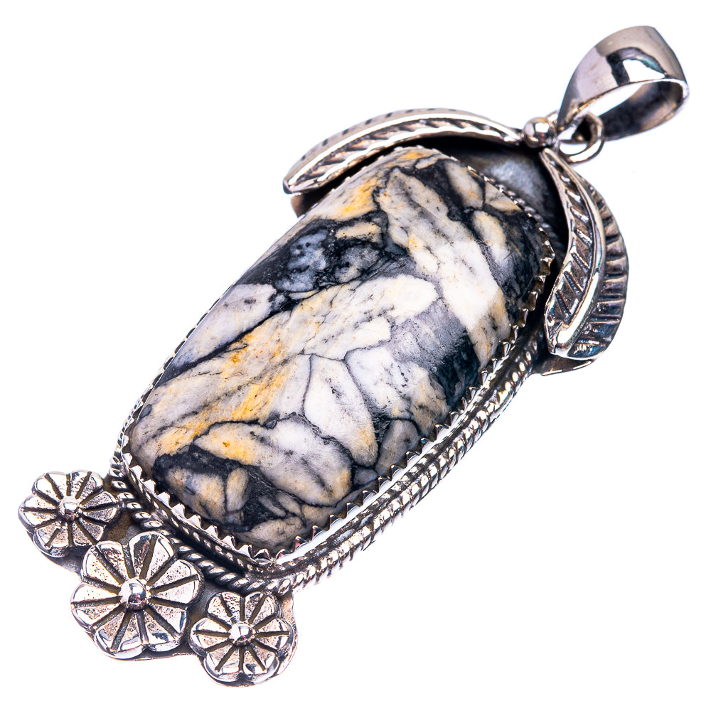 Pinolith Jasper Pendant 2 1/8" (925 Sterling Silver) P38876