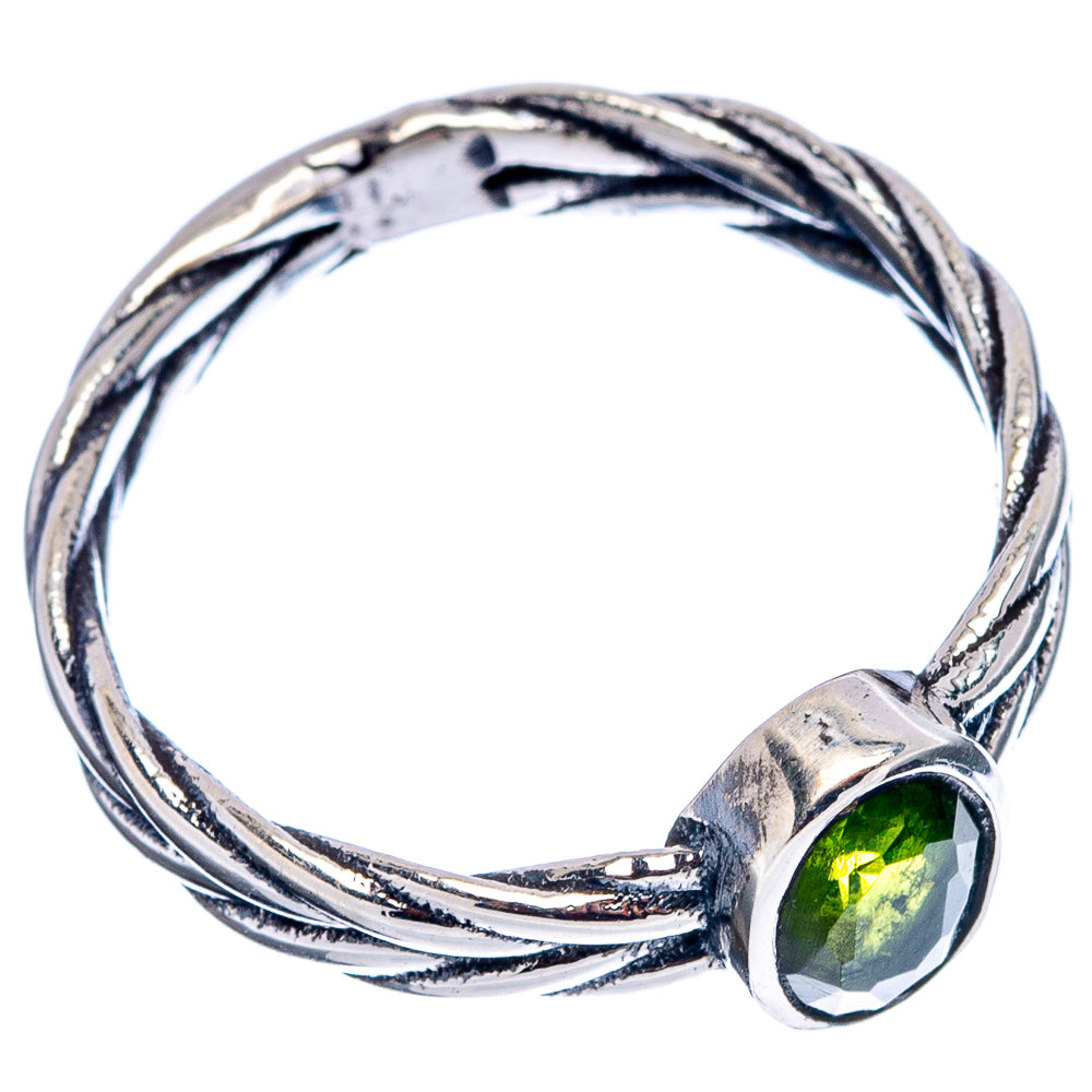 Peridot Dainty Ring Size 7.5 (.925 Sterling Silver)
