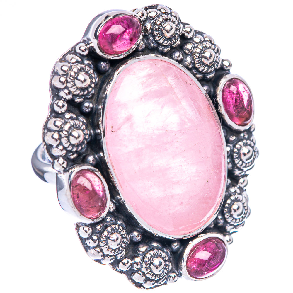Signature Morganite, Pink Tourmaline Ring Size 6 (925 Sterling Silver) R1794