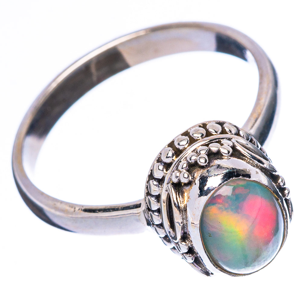 Rare Ethiopian Opal Ring Size 5.75 (925 Sterling Silver) R4329