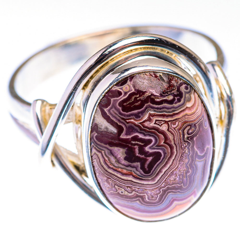 Crazy Lace Agate Ring Size 9 (925 Sterling Silver) RING139944