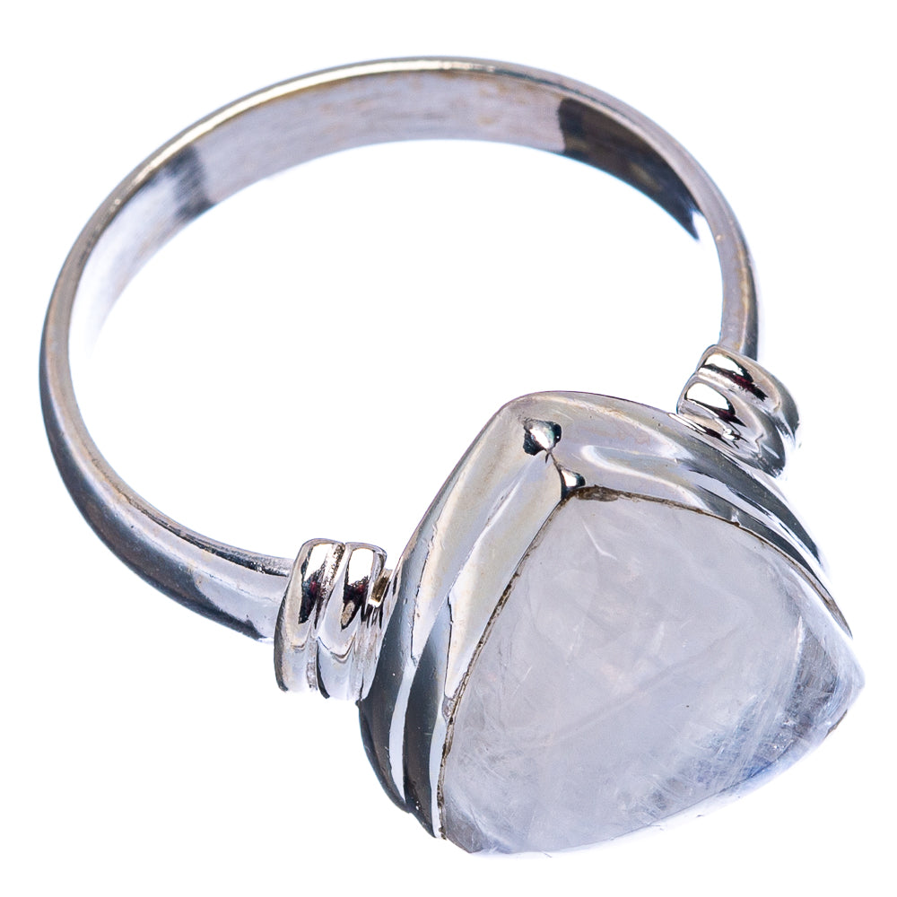 Rainbow Moonstone Ring Size 9 (.925 Sterling Silver)