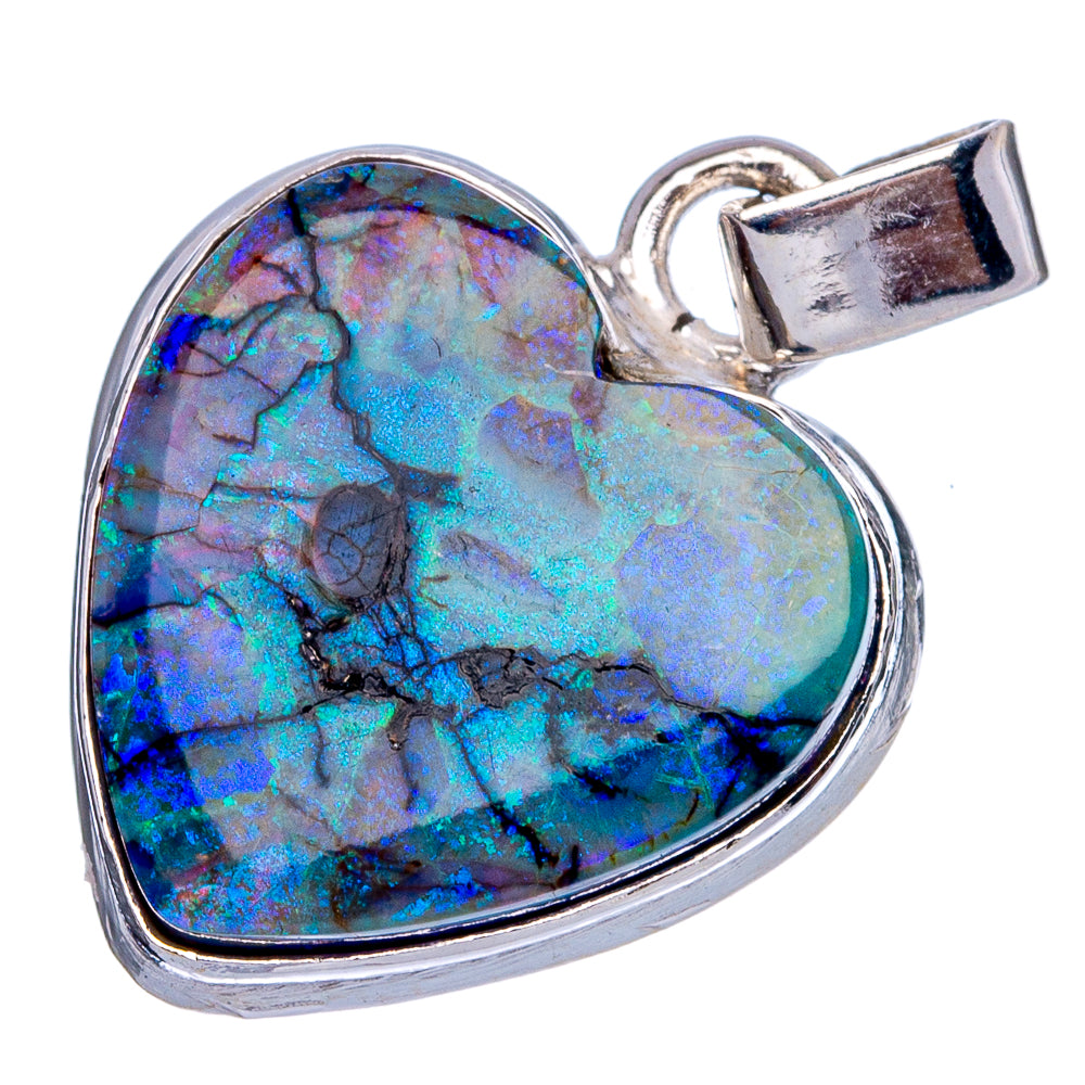 Rare Sterling Opal Pendant 1 1/8" (925 Sterling Silver) P40334