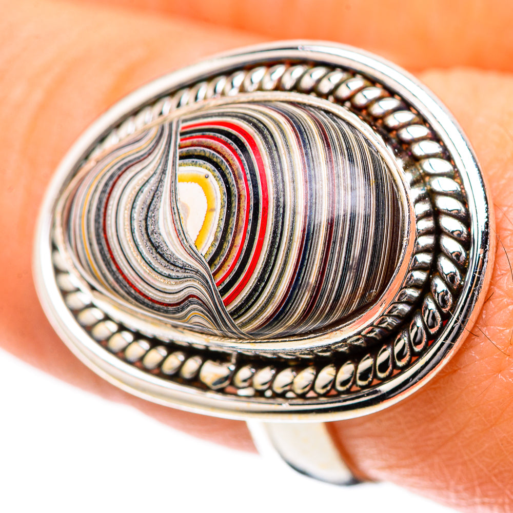 Fordite Ring Size 7.5 (925 Sterling Silver) RING139280