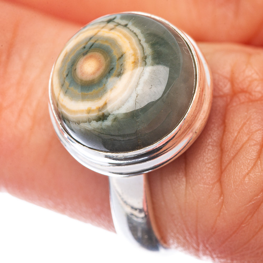 Ocean Jasper Ring Size 6.5 (925 Sterling Silver) R145138
