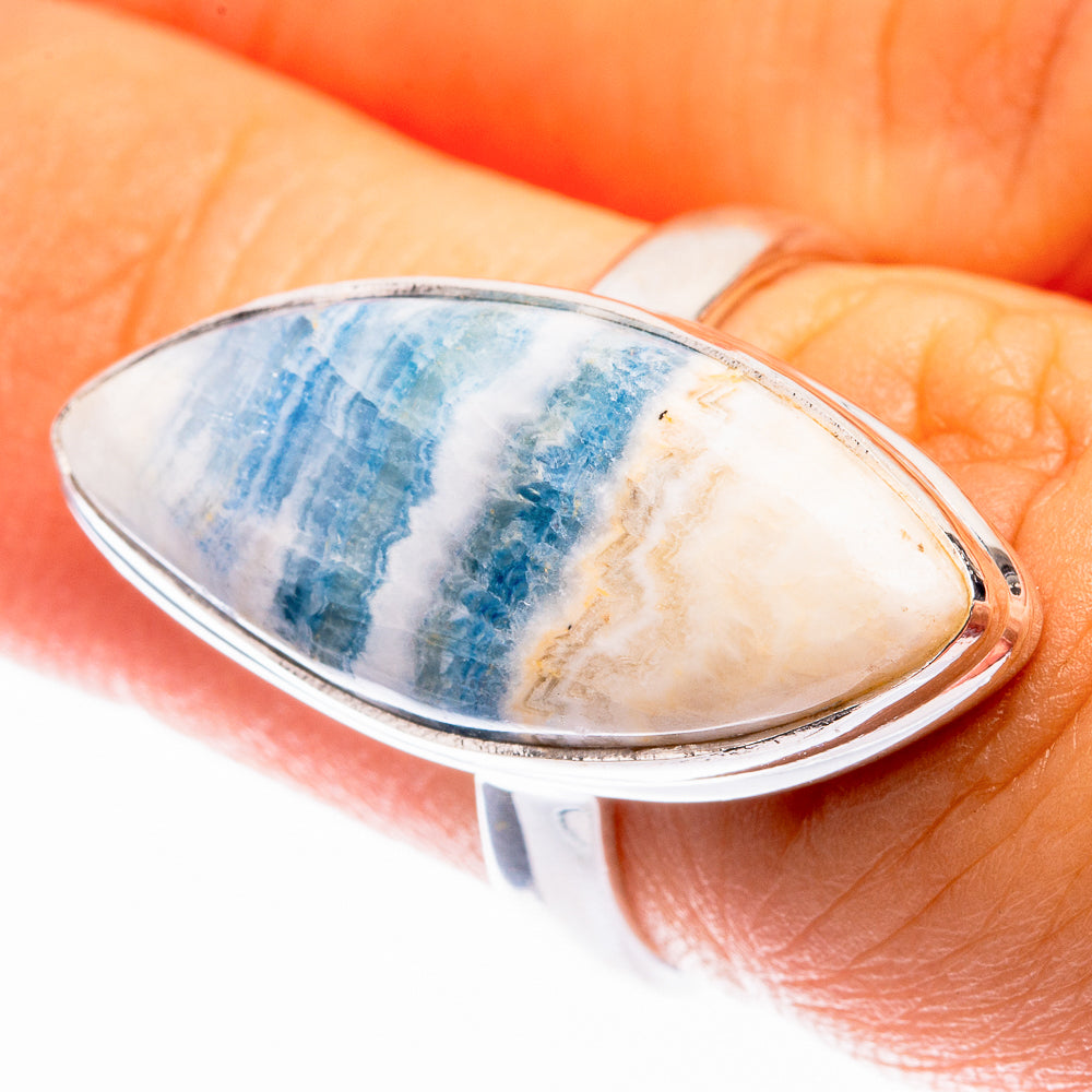 Blue Scheelite Ring Size 6.25 (925 Sterling Silver) R142122
