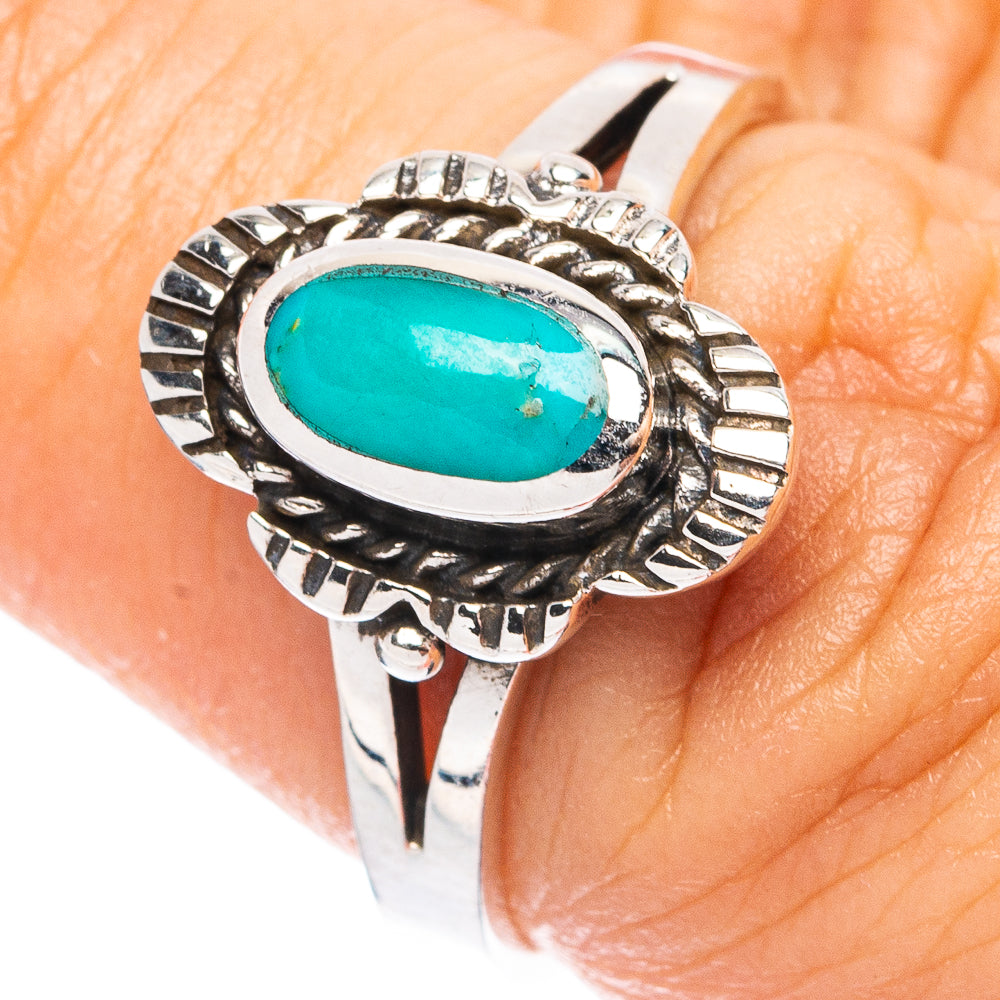 Rare Arizona Turquoise Ring Size 6.75 (925 Sterling Silver) R4893