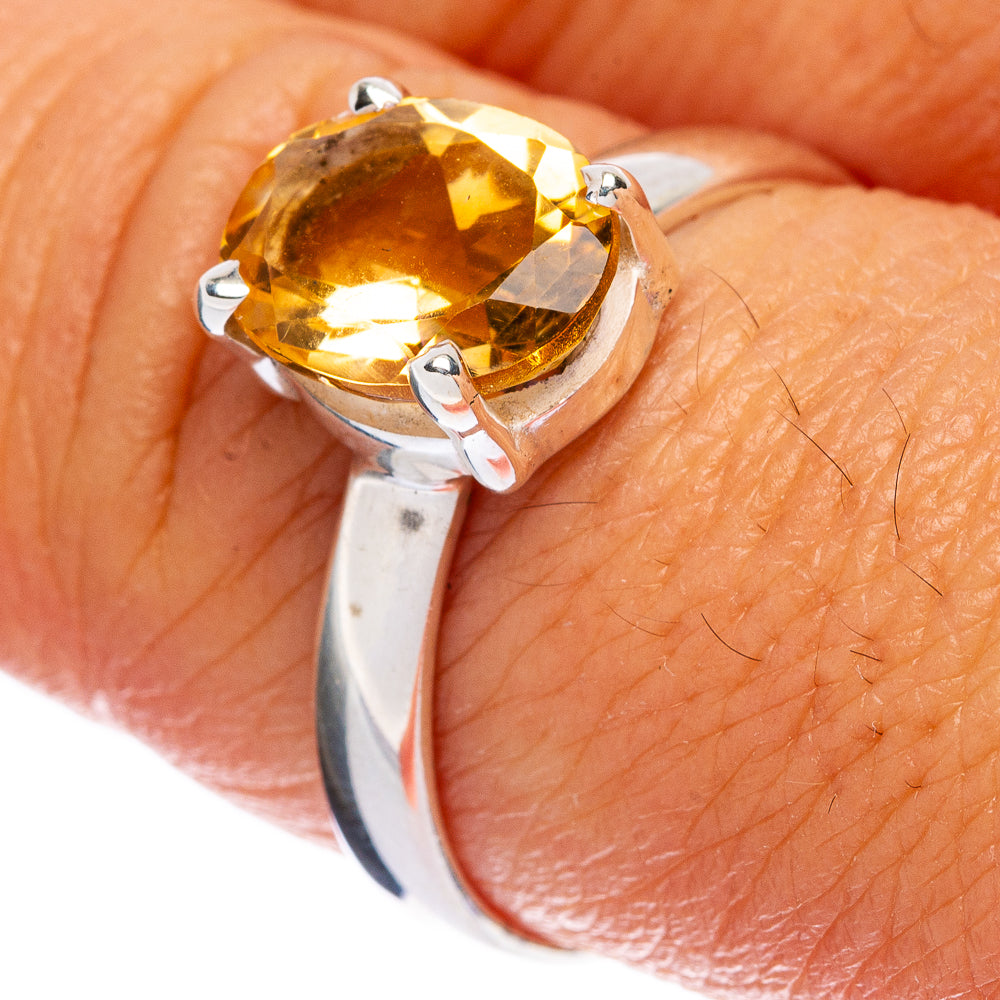 Faceted Citrine Ring Size 8.25 (925 Sterling Silver) R146351